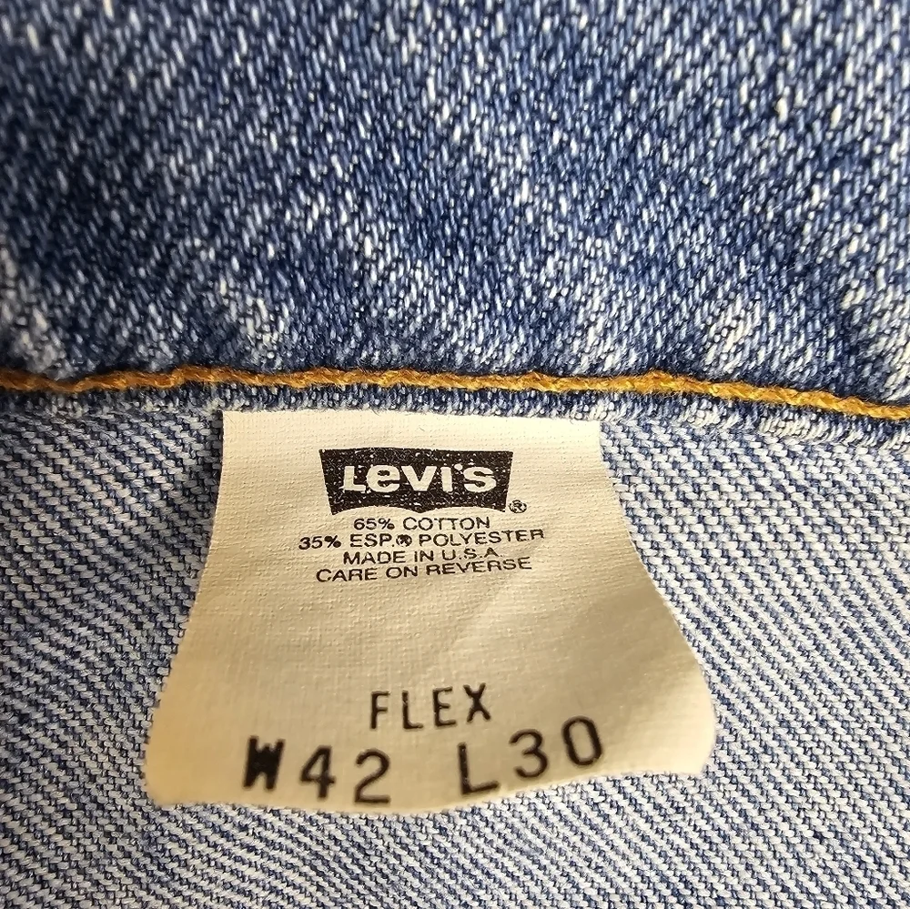 Levi’s 540 Flex Vintage Distressed Orange Tab Y2K Denim‎ Jeans Usa Made 42x30